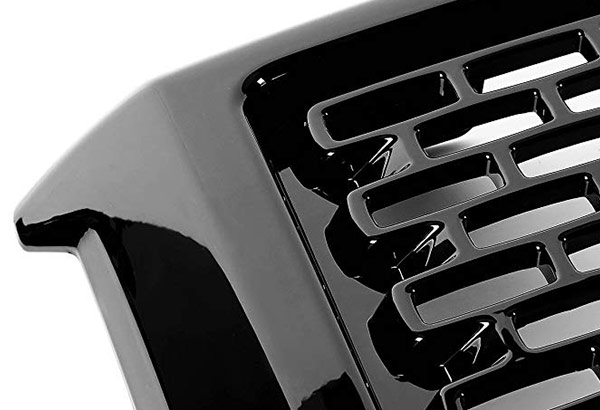 For GMC Sierra 1500 Glossy Black Square Mesh Style Front Upper Bumper Grille