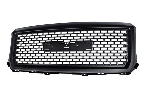 Grille Fits 2014-2015 GMC SIERRA 1500 | Denali Style ABS BlackFront Bumper Hood Grill by IKON MOTORSPORTS