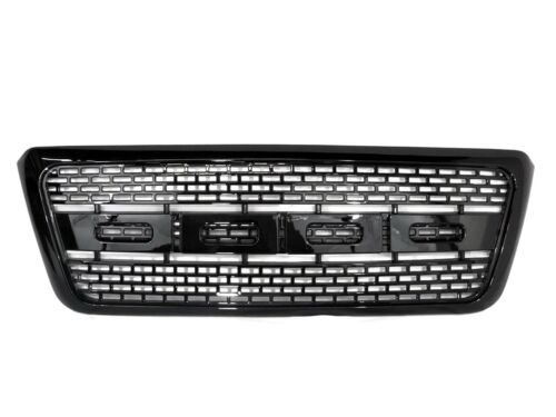 Grille Ford F150 F-150 2004-2008 Gloss Black Front Grille Raptor Style With Moun